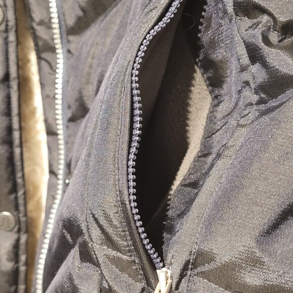 Eddie Bauer women's Large puffer vest fleece lined, Down filled - Picture 7 of 9
